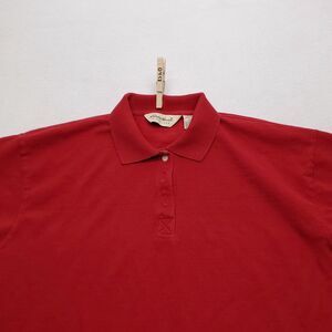 Eddie Bauer Casual Pullover Short Sleeve Polo Shirt Adult Womens Size L Red